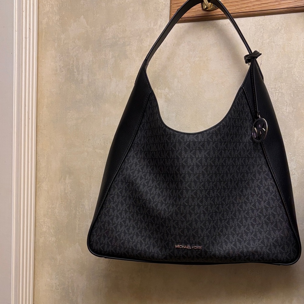 Michael Kors Black and Gray Hobo Bag